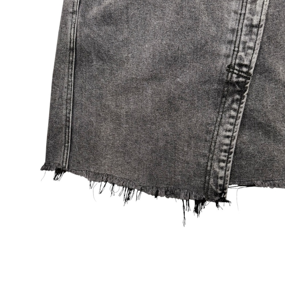 Free People Parker Black Wash Women’s Wrap Denim Mini Skirt Sz 27 / Sz 4 - Picture 8 of 12